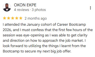 Google review by Ajao Adejoke