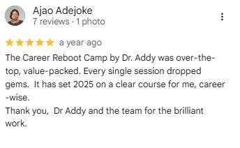 Google review by Okon Ekpe