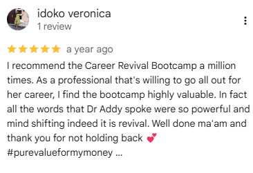 Google review by Balogun Adebola