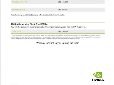 NVIDIA official offer letter